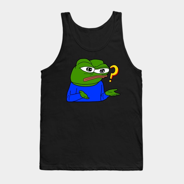 Apu Confused Pepe Tank Top by Lean Mean Meme Machine